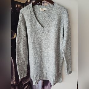MICHAEL Michael Kors Sweater Textured Knit V Neck Pullover Relaxed Size Medium‎